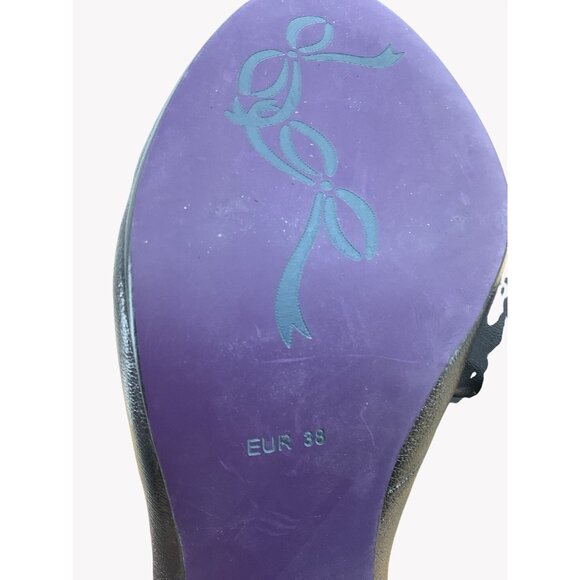 Poetic License Backlash Oxford Heels Leather Women’s Size EU 38 Black/Fuchsia - Picture 8 of 8